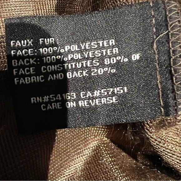 Black rivet chocolate brown shawl shrug cover up cape faux fur size small - Picture 8 of 13